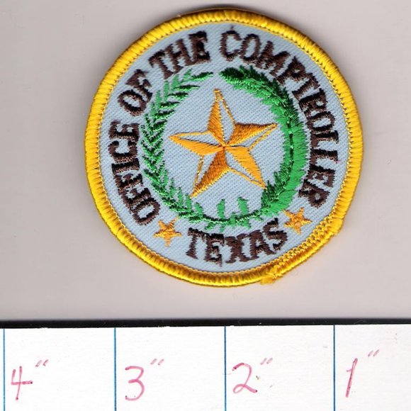Texas Office Of Comptroller Embroidered Sew On Patch - Picture 1 of 1